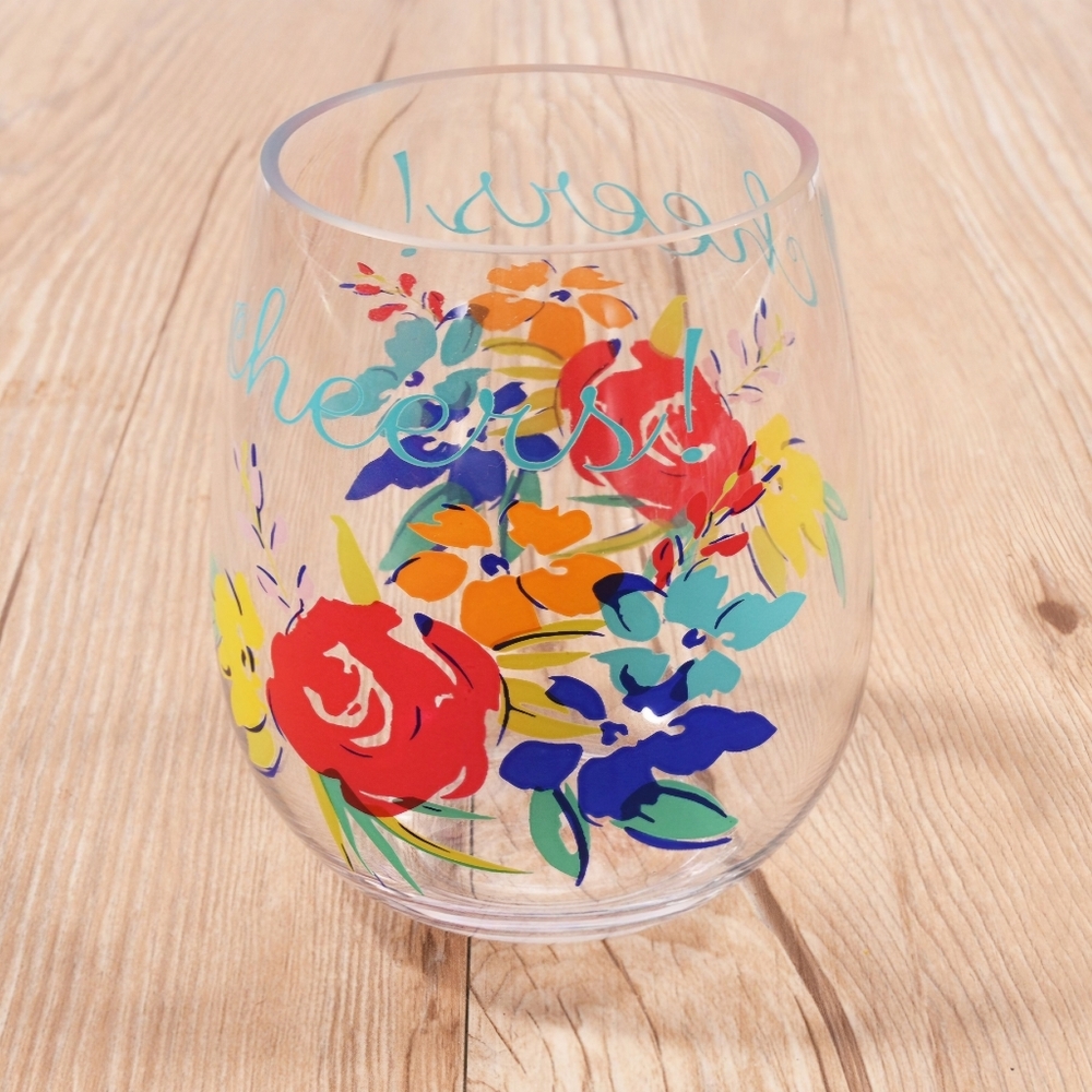 The Pioneer Woman Birthday Cheers Stemless Wine Glass